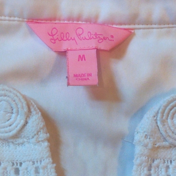 Lilly Pulitzer Arya Sleeveless Crochet Top Size Medium - Picture 9 of 11